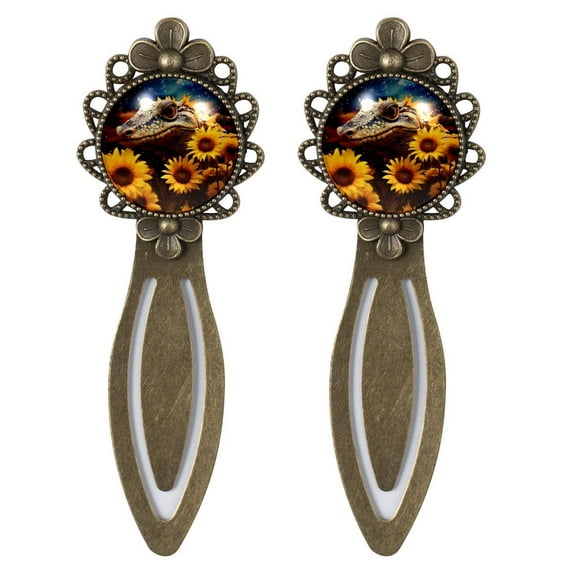 Crocodile star Vintage Copper-Colored Lace Bookmarks: Set of 2 Stainless Steel Book Marks, Gifts for Book Lovers and Readers