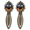 thumbnail image 1 of Crocodile star Vintage Copper-Colored Lace Bookmarks: Stainless Steel Reading Accessories for Book Lovers - Set of 2, 1 of 5