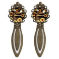thumbnail image 1 of Crocodile star Vintage Copper-Colored Lace Bookmarks: Stainless Steel Reading Accessories for Book Lovers - Set of Two, 1 of 5