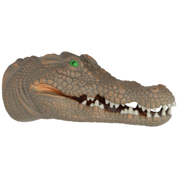 Crocodiles Head Puppets Portable Hand Painted Appearance Crocodiles Puppet Rubber Toy For 3-6 Year Old