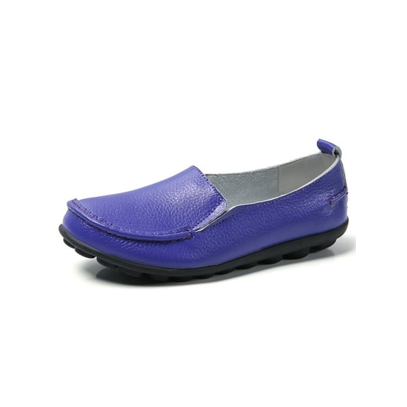 Crocowalk Loafers for Women Comfortable Slip On Dress Shoes Casual Leather WRAking Flats Outdoor Driving Shoes