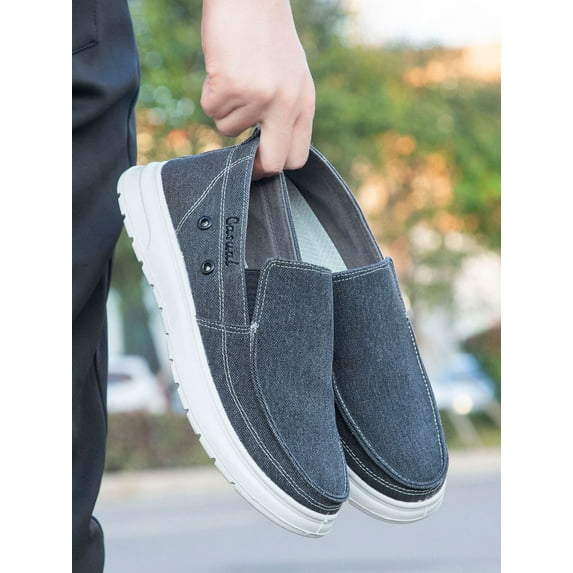 Crocowalk Men's Loafers Slip on Sneakers Casual Canvas Shoes Comfort Walking Sneakers