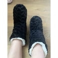 thumbnail image 1 of Crocowalk Mens Slipper Booties Fluffy Slippers Soft Plush Sock Boots Kids Floor Shoes Indoor Cozy House Warm Shoe Black 9.5-10, 1 of 3