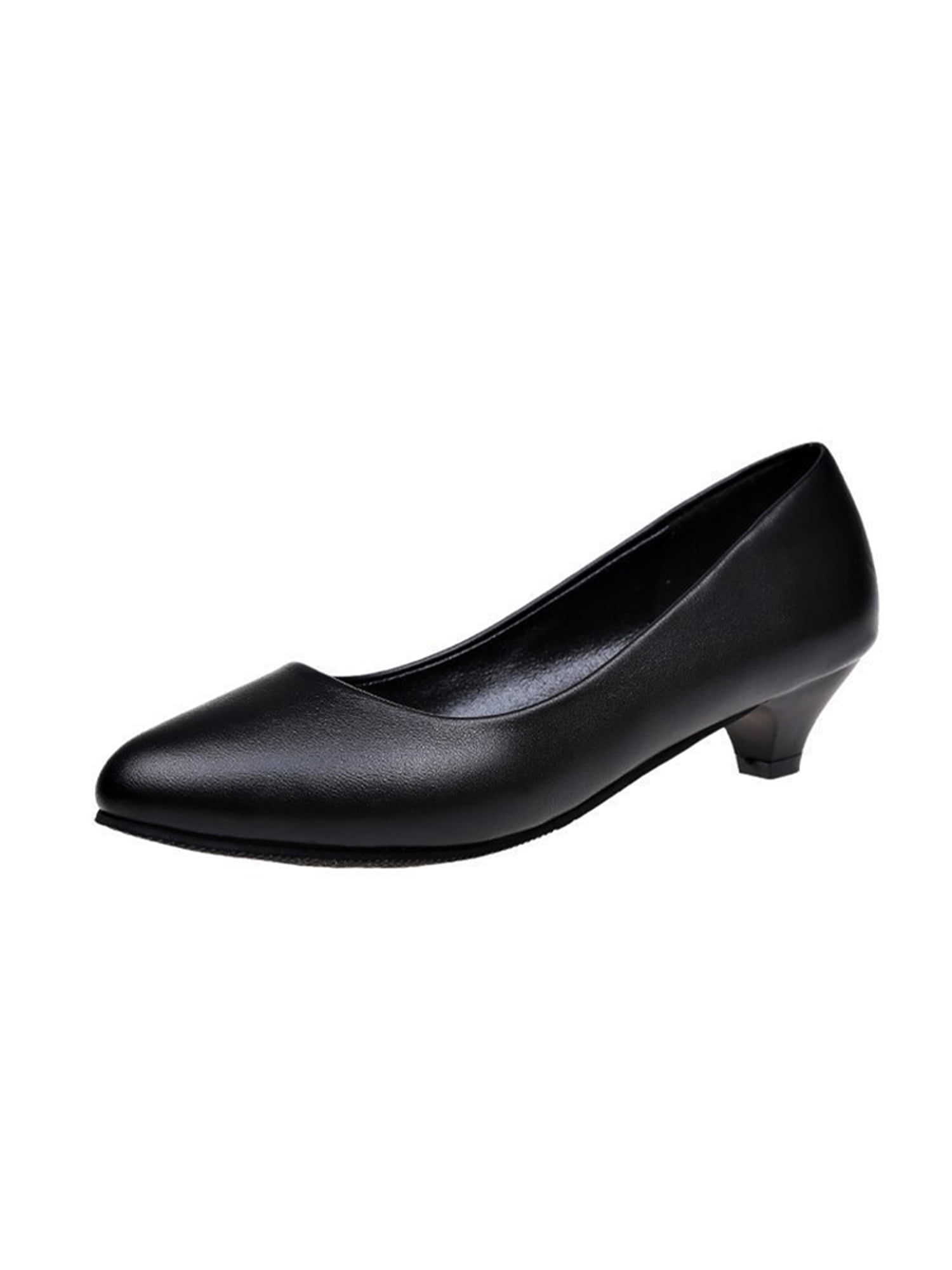 Crocowalk Women Dress Shoes Round Toe Heels Slip On Pumps Womens Office ...