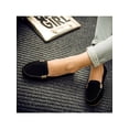 thumbnail image 1 of Crocowalk Women Flats Flat Loafers Hand-Stitching Boat Shoe Ladies Moccasin Walking Non-slip Slip On Casual Shoes Black 8.5, 1 of 6
