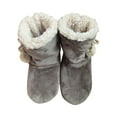 thumbnail image 1 of Crocowalk Women Plush Lining Slipper Boots Winter Warm Furry Snow Bootie Slip on House Home Shoes Sock, 1 of 4