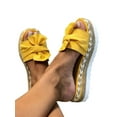 thumbnail image 1 of Crocowalk Women’s Sandals Espadrilles Wedges Summer Slippers Beach Mules Strappy Open Toe Platform Shoes, 1 of 4
