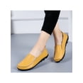 thumbnail image 1 of Crocowalk Women's Slip on Leather Loafers Comfortable Driving Casual Flat Shoes Silver Size 4-13, 1 of 7