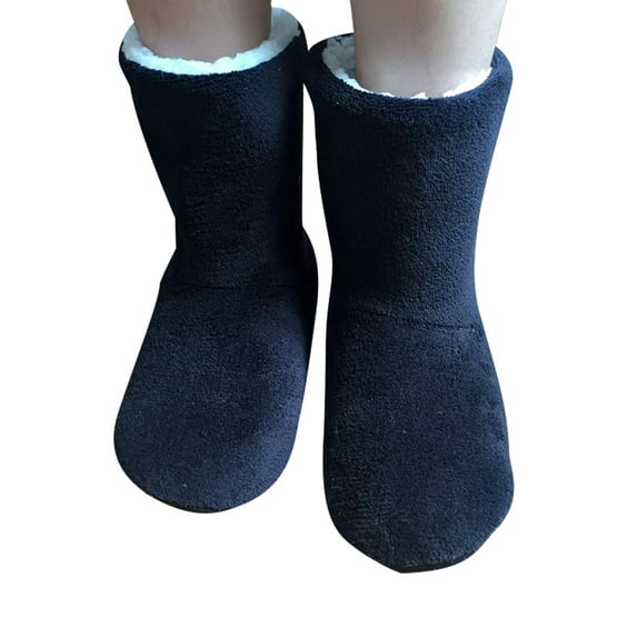 Crocowalk Women's Winter Warm Slippers Boots Indoor Ankle Shoes Comfy Warmer Black US 7-8