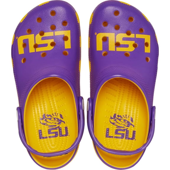 Crocs Adult LSU Collegiate Classic Clogs, Sunflower, W4/M2