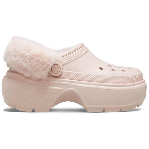 Crocs Adult Stomp Platform Lined Clogs, Quartz, W7/M5