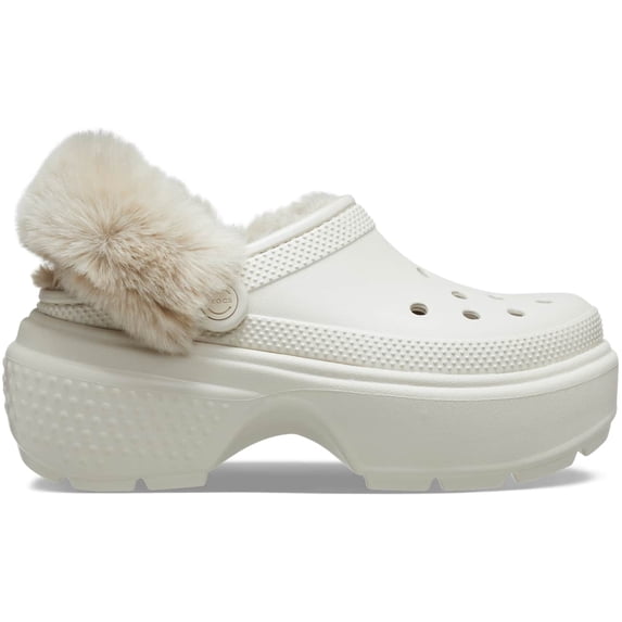 Crocs Adult Stomp Platform Lined Clogs, Stucco, W6/M4