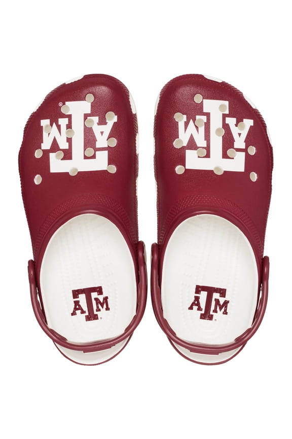 Adult Texas A&M Classic Clogs, White, W7/M5