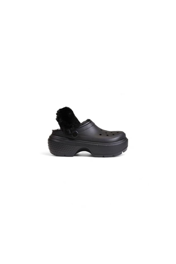 Adult Stomp Platform Lined Clogs, Black, W8/M6