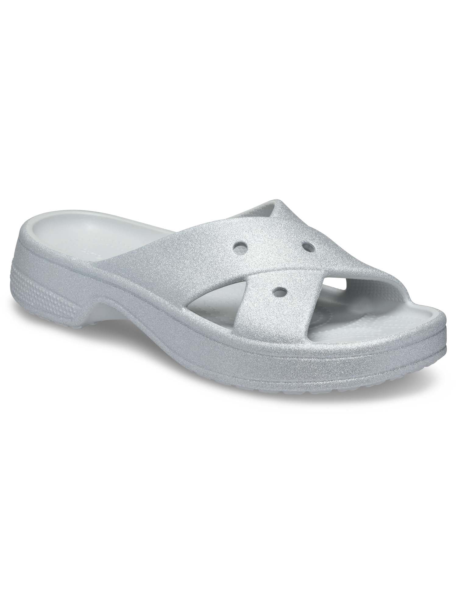 Crocs Women's Classic Glitter Cross Strap Sandal
