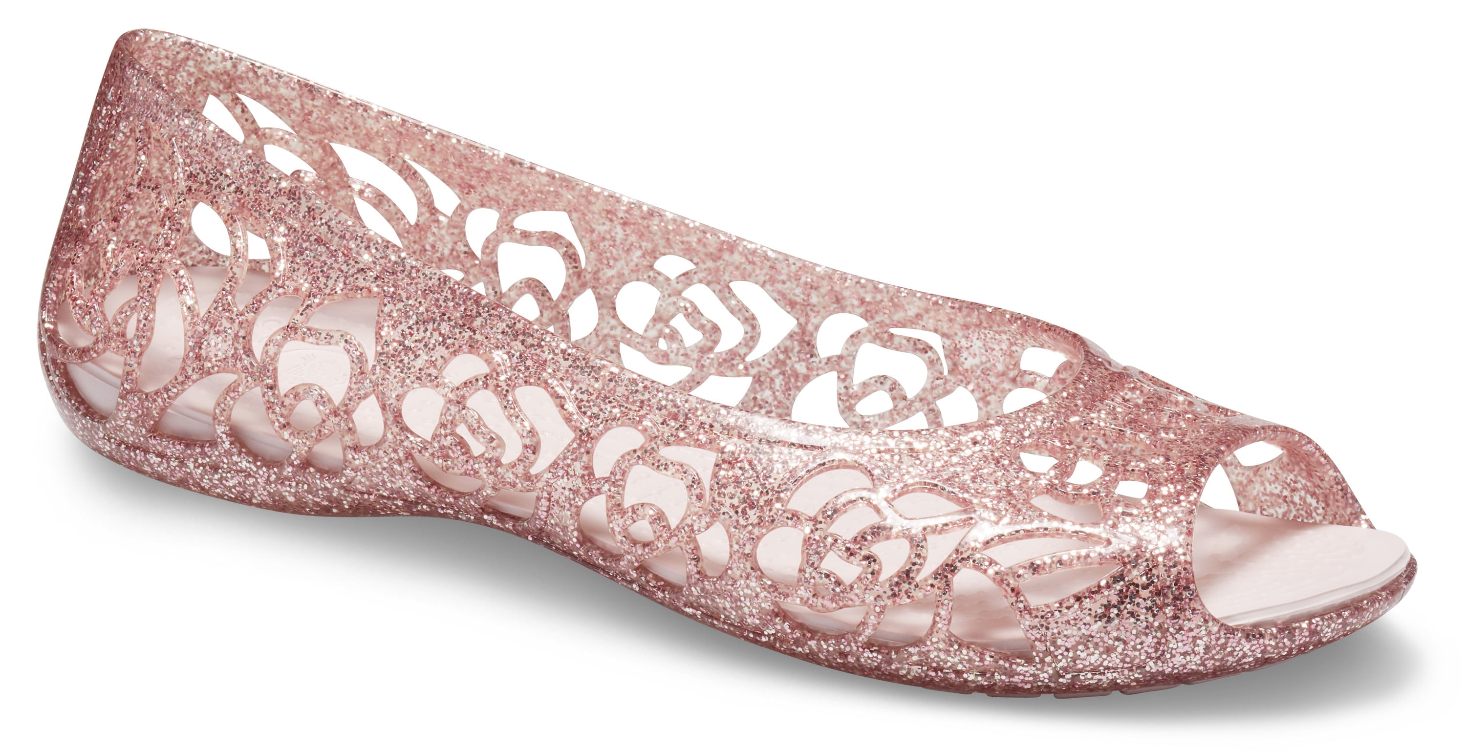 Crocs Girls' Junior Isabella Glitter Flat Sandal (Ages 7+)