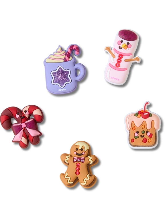 Jibbitz Cute Winter Foods Shoe Charms 5-Pack