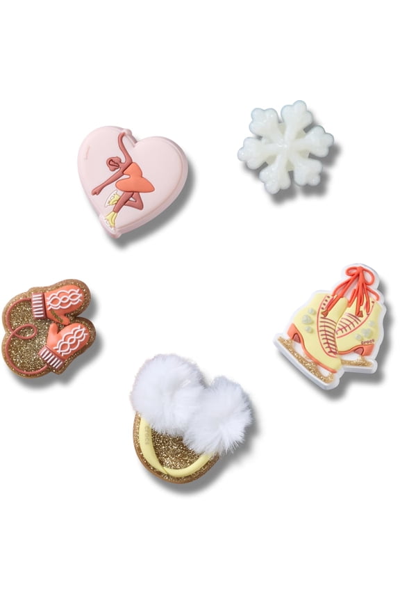 Jibbitz Figure Skating Shoe Charms 5-Pack