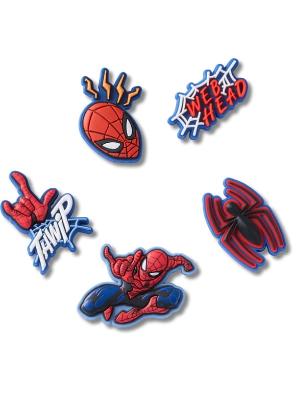 Jibbitz Spider-Man Web Marvel Shoe Charms 5-Pack