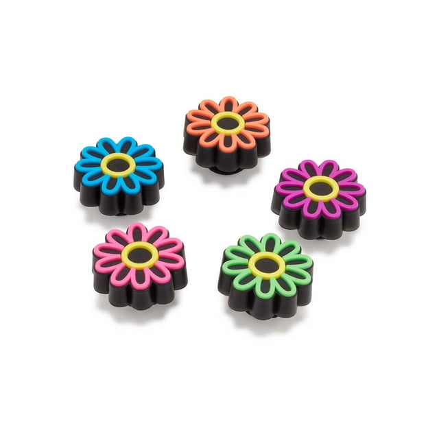 Crocs Light Up Daisy Jibbitz Shoe Charms, 5 Pack