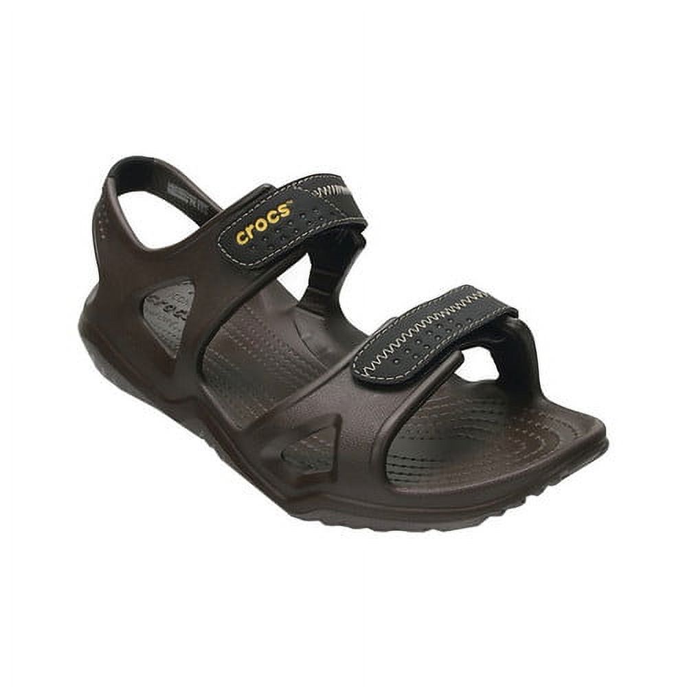 crocs Swiftwater Leather Fisherman Brown Sandal for Men : Amazon.in: Fashion