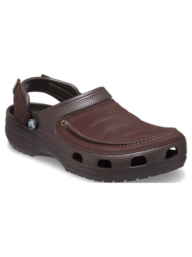 CROCS Men\'s Dark Brown Hook-and-Loop Comfort Sandals s-l400.jpg main image 4
