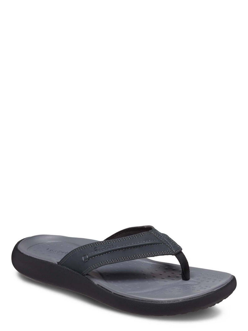 Faux Leather Flip Flop Sandals with LiteRide Comfort Technology Crocs Men main image 3
