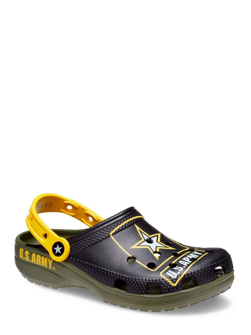 Crocs Classic Clog US Army Military Star Logo Black Olive Yellow Mens 7 Womens 9 Crocs Classic US Army Clogs Mens/Women main image 3