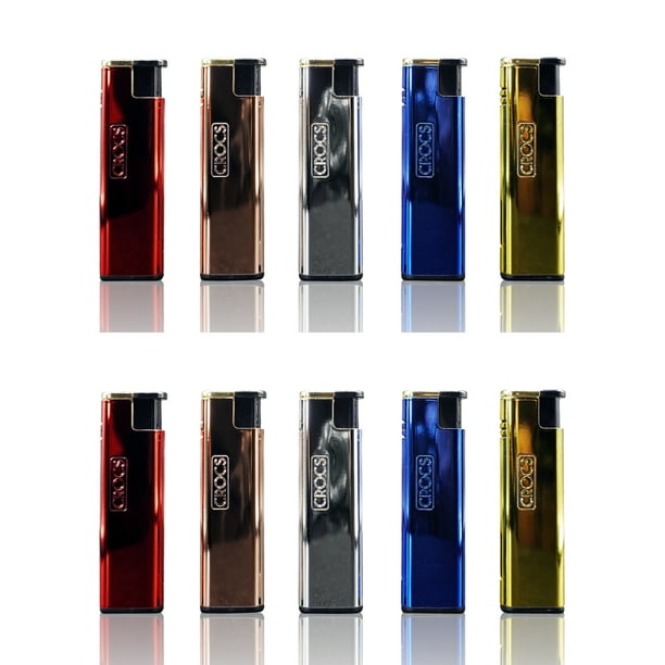 Crocs Metal Torch Lighter, Wind Resistant Torch Lighter Windproof Candle  Cigarette Lighter, Butane Refillable Lighters for Candle, Sleek Metal  Finish Cool Lighters - 10 Pack
