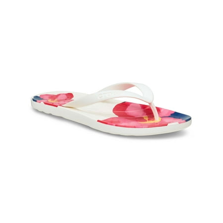 Crocs Painted Floral Flip Sandal