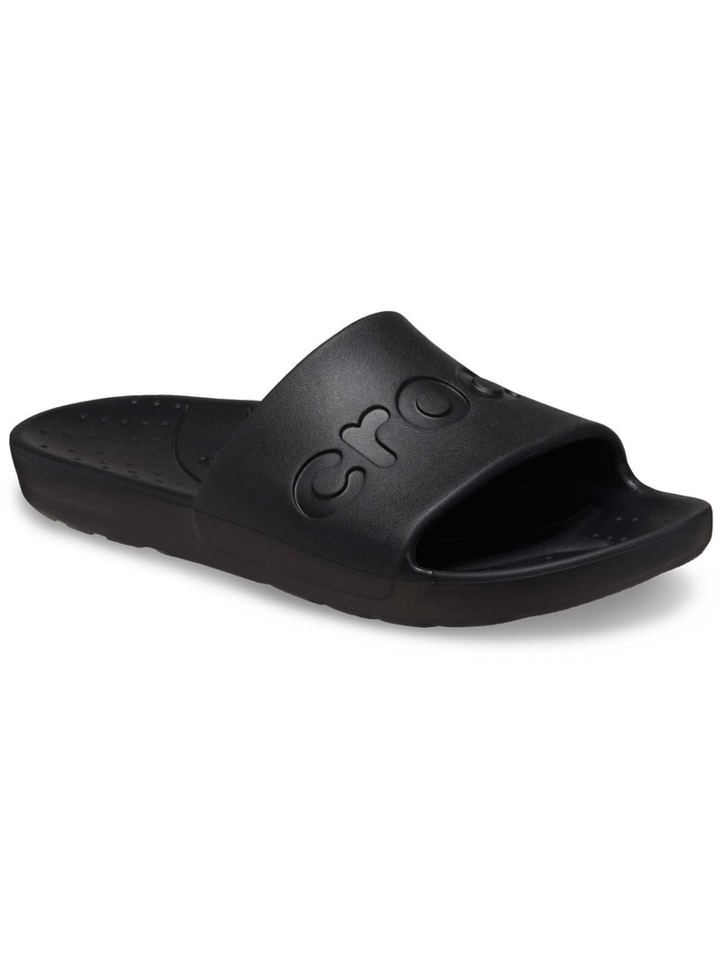Crocs Slide Sandals Black Synthetic Slip On 210088-001 Men\'s Size 9/Woman\'s 11 NWT~Sandali Croc Slide 210088-001 Black LOGO Crocs Sandals  main image 2