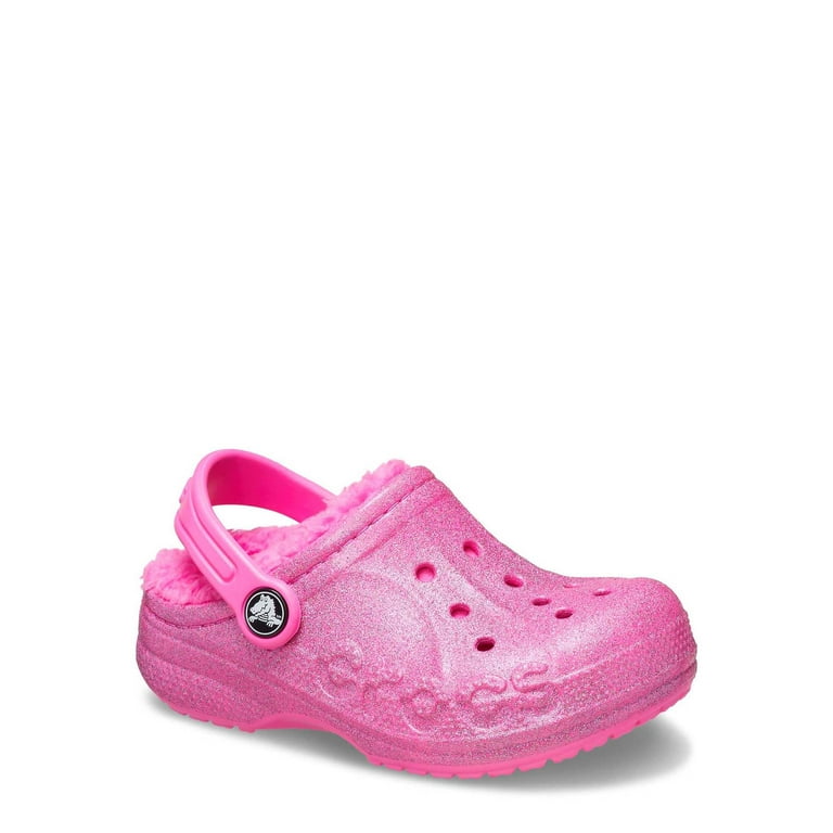 Crocs Toddler Kids Baya Lined Glitter Clog