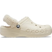 Crocs Adult Baya Lined Fuzz Strap Clog Slippers