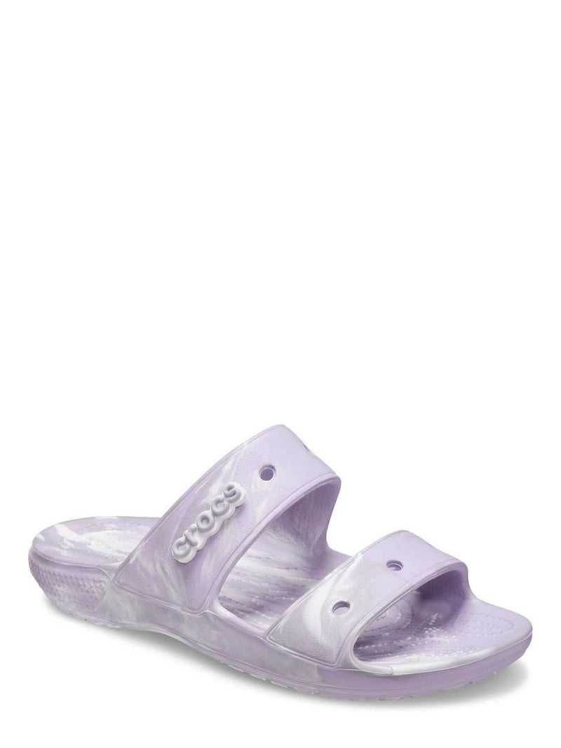 Crocs Unisex Classic Marbled Two-Strap Slide Sandal
