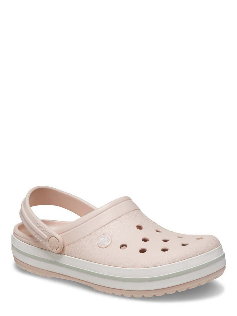 Crocs Crocband Clog Shoes Men\'s Size 9 Women 11 White/Light Pink Sandals Comfort Crocs Unisex Crocband Clog - Walmart.com main image 3