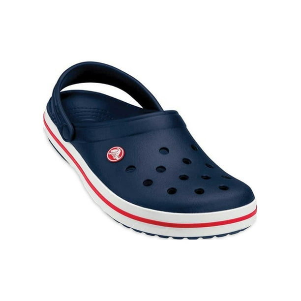 Size 10 Men\'s. Size 12 Women\'s.CROCS  Clog with Red Accent and Navy Strap - Tan Crocs-Bone-Clog-1_18c6200e-  main image 2