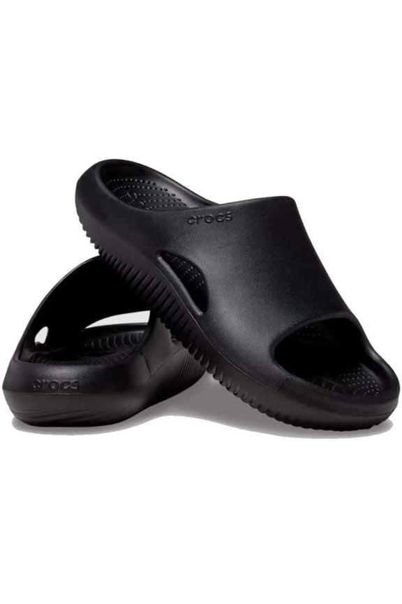 Adult Mellow Slides Recovery Sandals, Black, W7/M5