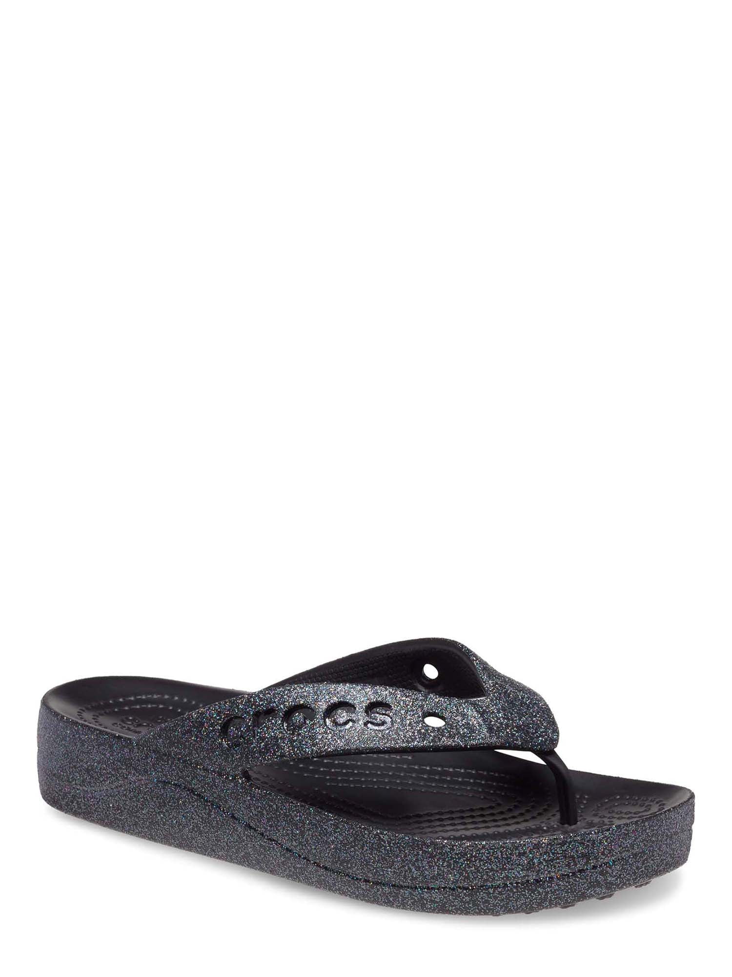 Crocs Women's Baya Platform Glitter Flip Sandal