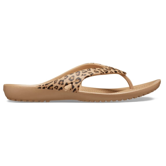 Crocs Women's Kadee II Leopard Flip Flops