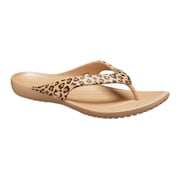 Crocs Womens Kadee II Leopard Printed Flip Flop Sandals