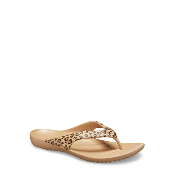 Crocs Women's Kadee II Leopard Printed Flip Flop Sandals
