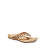 Crocs Womens Kadee II Leopard Printed Flip Flop Sandals
