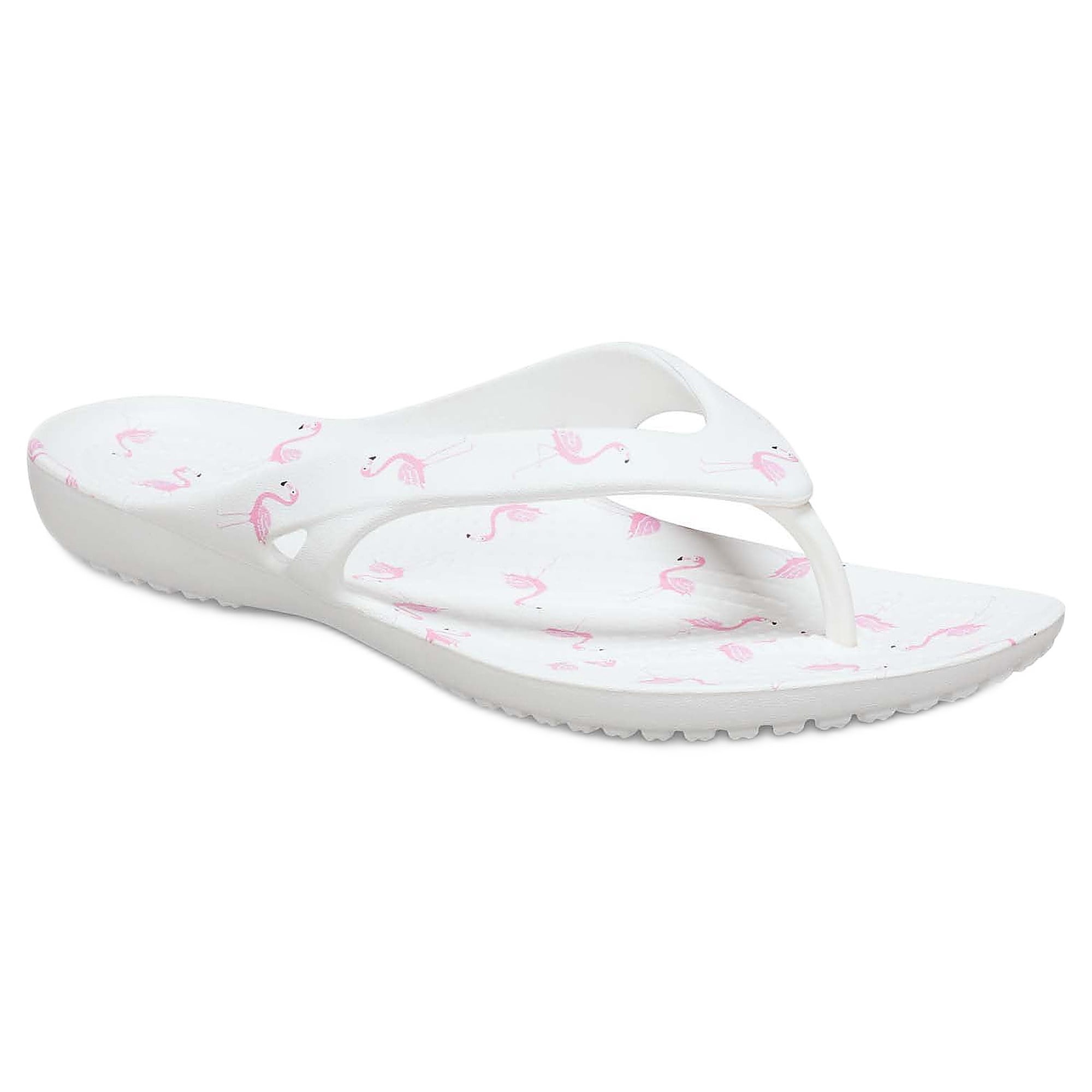 Crocs Women's Kadee Ii Graphic Flip Flops White/Flamingo