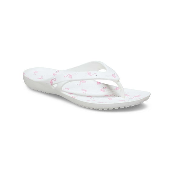 Crocs Women's Kadee Ii Graphic Flip Flops White/Flamingo