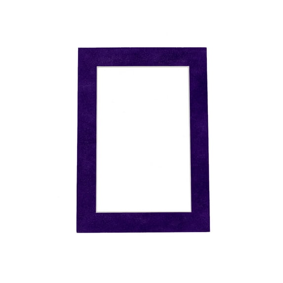 Crocus Suede Acid Free 8x10 Picture Frame Mats with White Core Bevel Cut for 5x7 Pictures - Fits
