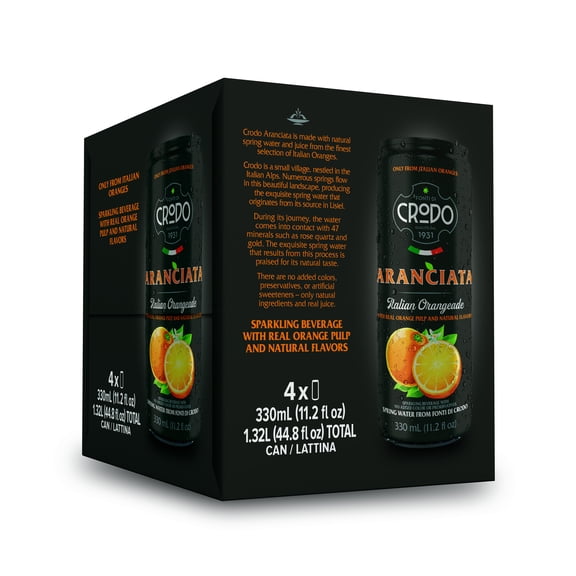 Crodo 20568 Aranciata Sparkling Water, Pack of 4