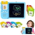 thumbnail image 1 of Croeve Talking Tablet, 2-in-1 English Speaking Flashcards & Interactive Drawing Tablet for Language Learning, 224/550 Words, Plug and Play, Situational Teaching (Blue-224word), 1 of 7