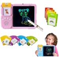 thumbnail image 1 of Croeve Talking Tablet, 2-in-1 English Speaking Flashcards & Interactive Drawing Tablet for Language Learning, 224/550 Words, Plug and Play, Situational Teaching (Pink-550word), 1 of 7