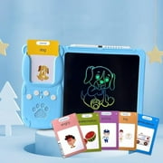 Croeve Talking Tablet, Croeves Talking Tablet - no Fluorescent Cards and no Blue Light Screen, 225 Word Cards/510 Audiobooks/Erasable Drawing Board, Spanish and English Talking Cards Blue+510Words