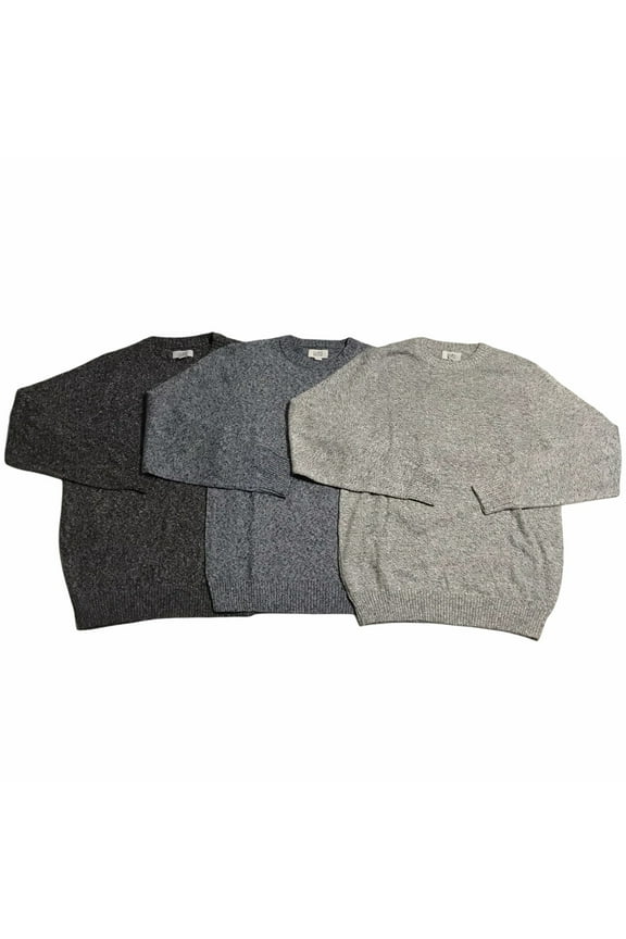 Mens Crewneck Knit Pullover Sweater Size S Blue Black Gray Soft